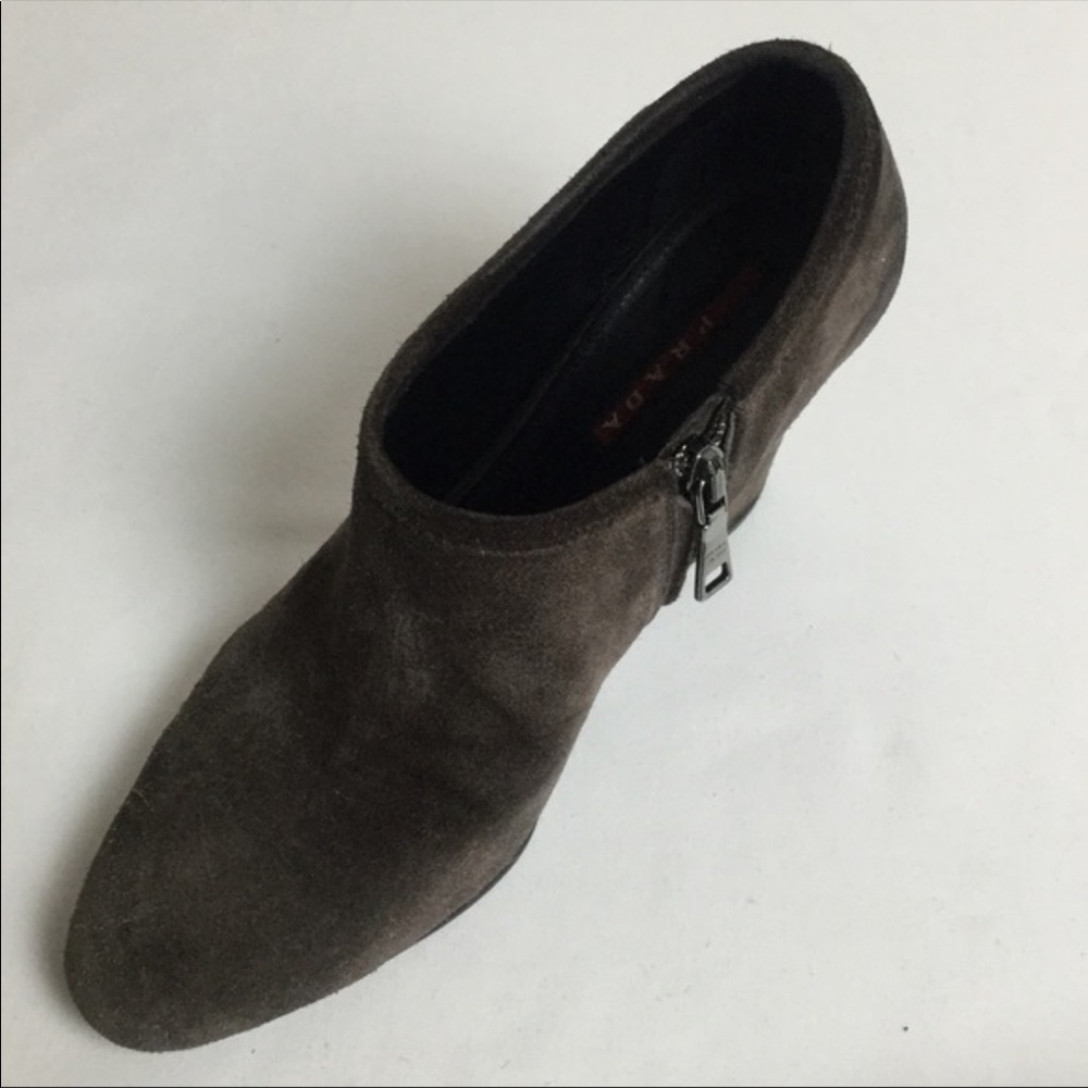 Prada suede ankle boots